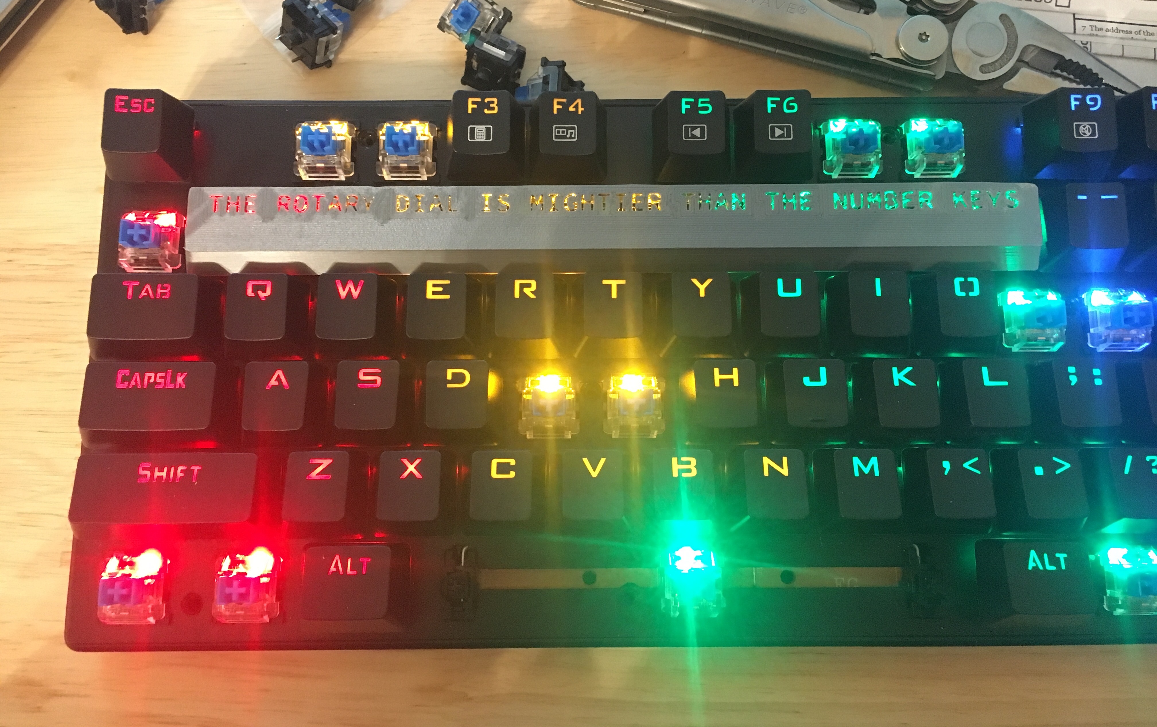 10U keycap with illumination